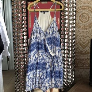 Blue and white Romper